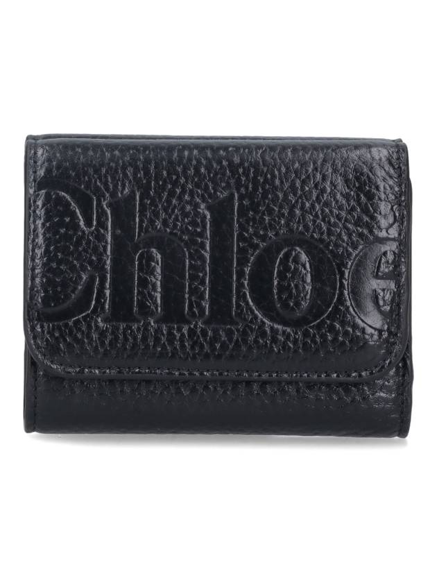 Logo Calfskin Half Wallet Black - CHLOE - BALAAN 2