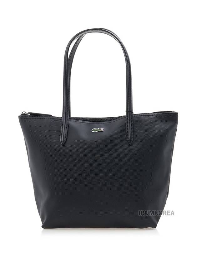 Logo Small Zipper Tote Bag Black - LACOSTE - BALAAN 2