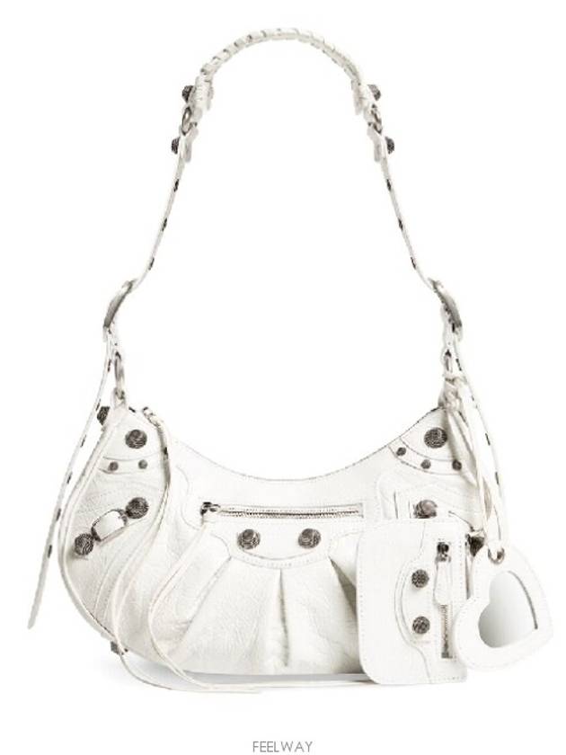 Le Cagole Small Leather Shoulder Bag White - BALENCIAGA - BALAAN 2