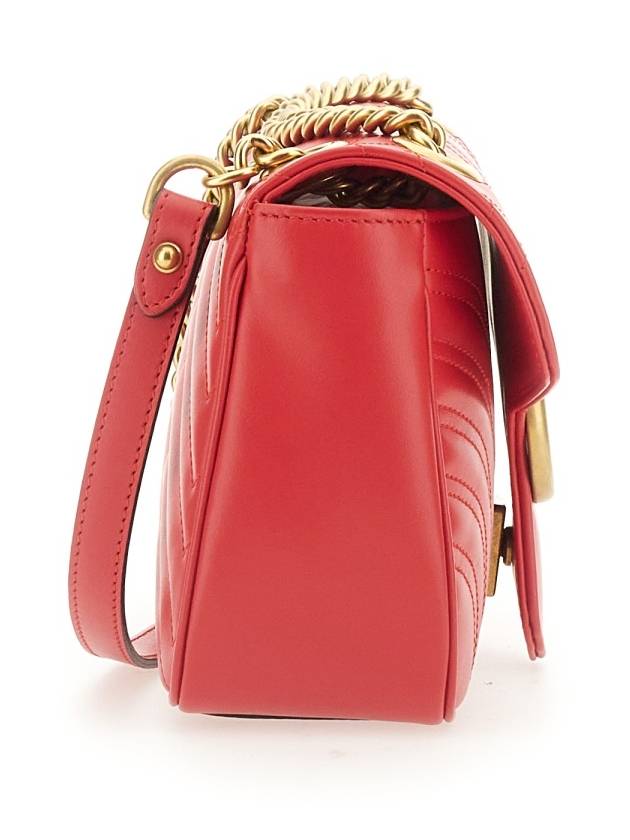 Small Leather Shoulder Bag Red - GUCCI - BALAAN 6