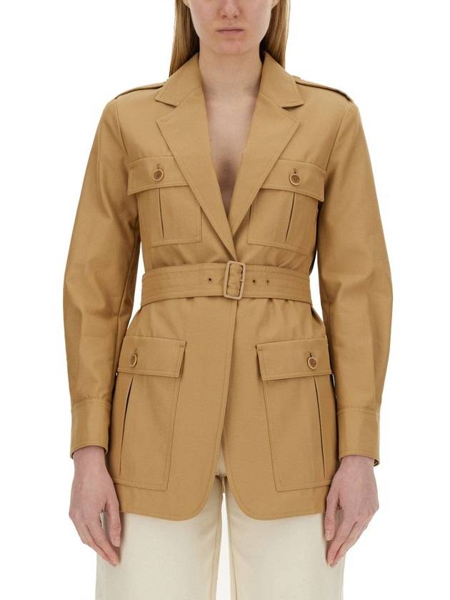 Pacos Belted Long Sleeved Jacket Beige - MAX MARA - BALAAN 2