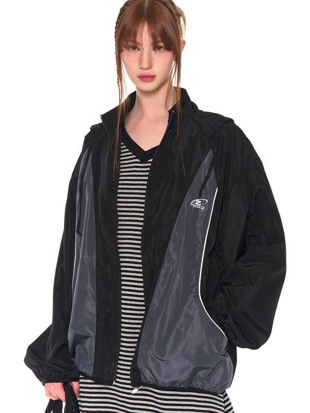 PIPING WINDBREAKER BLACK - ZIZEMUSEUM - BALAAN 2