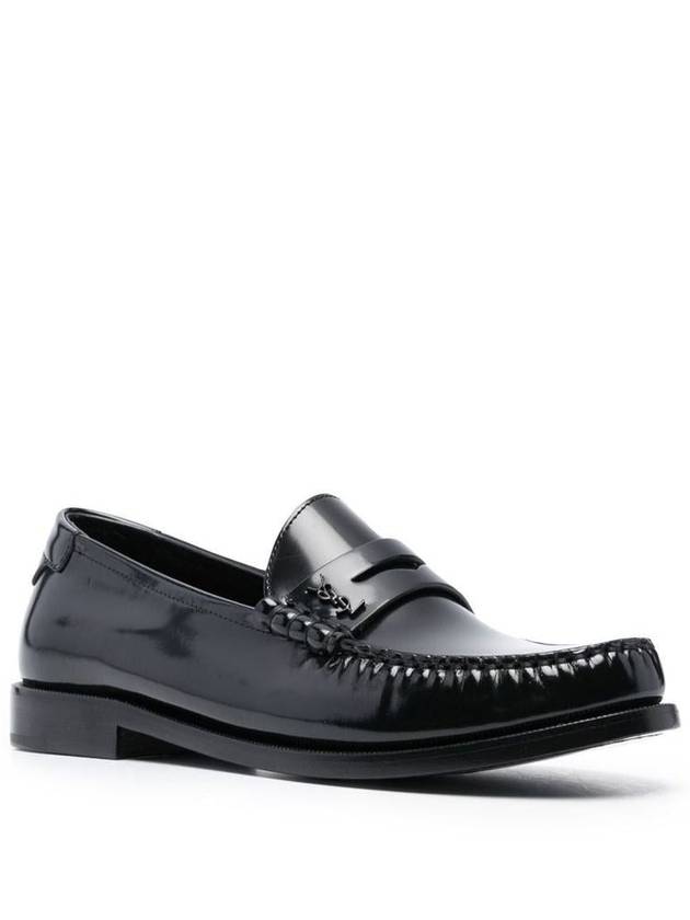 Women's Monogram Le Penny Loafer Black - SAINT LAURENT - BALAAN 3