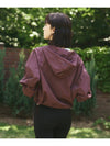 _NYLON HOOD CROP WINDBREAKER JACKET_BURGUNDY - THE GREEN LAB - BALAAN 4