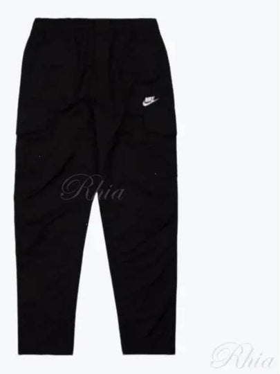 Sportswear Woven Unlined Wide Pants Black - NIKE - BALAAN 2