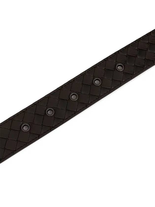 Intrecciato Leather Belt Espresso - BOTTEGA VENETA - BALAAN 6