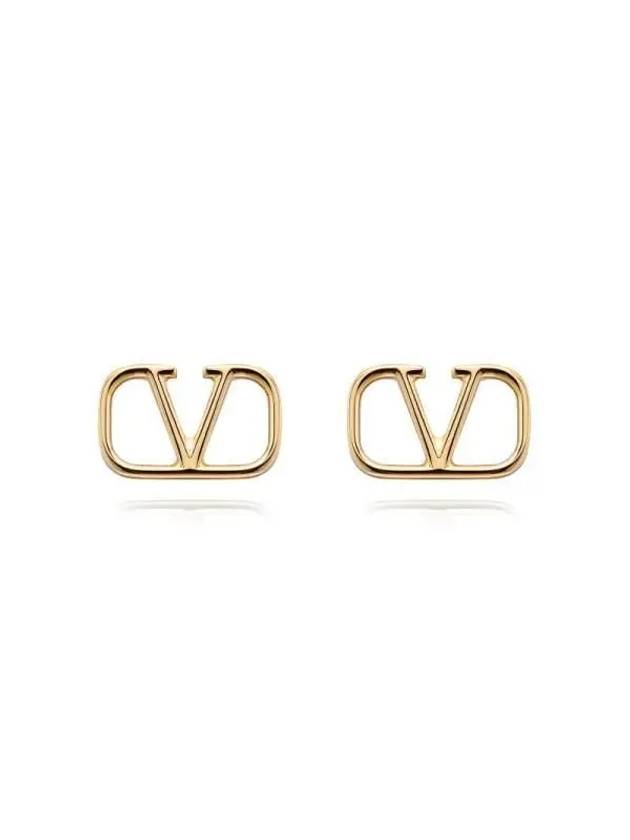 Valentino 4W2J0G76 MET CS4 J0G76 Garavani V logo earrings - RED VALENTINO - BALAAN 2