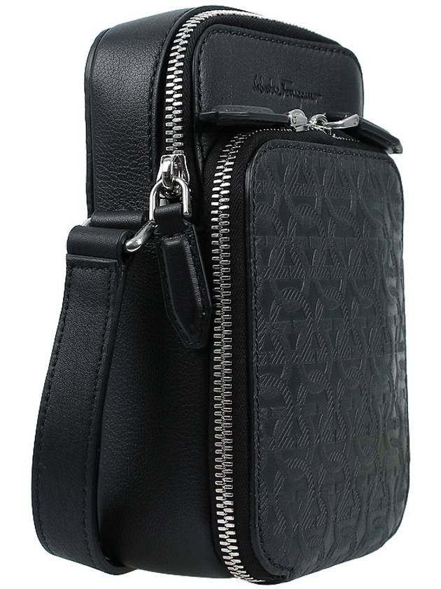 Gancini Cross Bag Black - SALVATORE FERRAGAMO - BALAAN 5