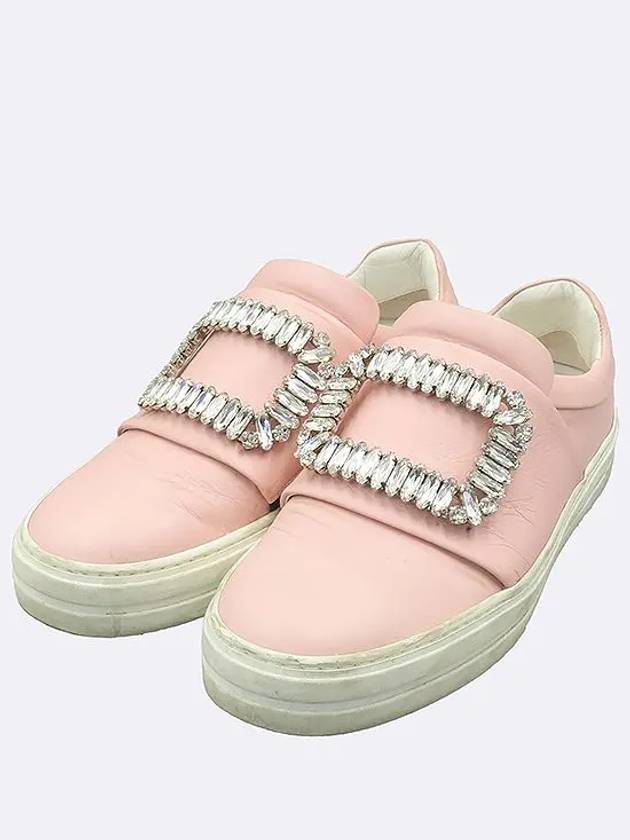 RVW40315850 Crystal embellished pink leather women s sneakers 36 - ROGER VIVIER - BALAAN 6