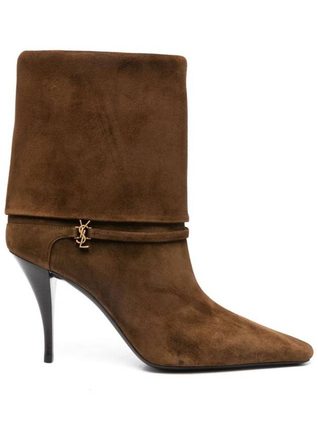 Niki Suede Ankle Boots Land - SAINT LAURENT - BALAAN 1