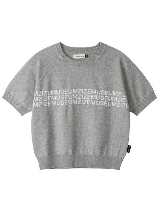 Zize Logo Half Knit Gray - ZIZEMUSEUM - BALAAN 2