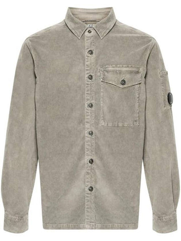 Lens Detail Long Sleeve Shirt Beige - CP COMPANY - BALAAN 1