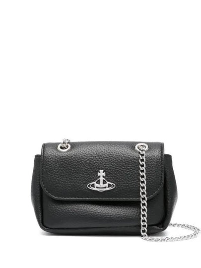 Small Re-Vegan Grain Chain Cross Bag Black - VIVIENNE WESTWOOD - BALAAN 2