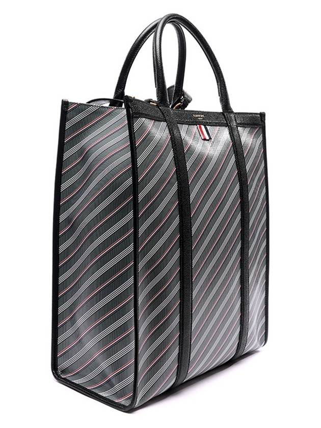 Vertical Square Monogram Tote Bag Grey - THOM BROWNE - BALAAN 5