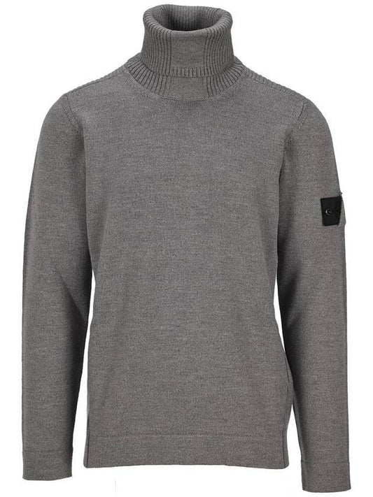 Shadow Project Wool Turtleneck Grey - STONE ISLAND - BALAAN 1