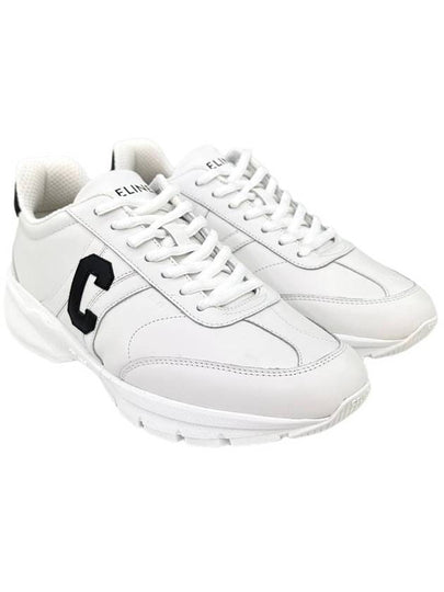 Runner CR02 Calfskin Lace-Up Low Top Sneakers White - CELINE - BALAAN 2