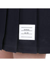 Women's Striped Band Cotton Pleated Skirt Navy - THOM BROWNE - BALAAN 7