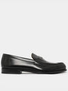 Brushed Leather Loafers Black - PRADA - BALAAN 4