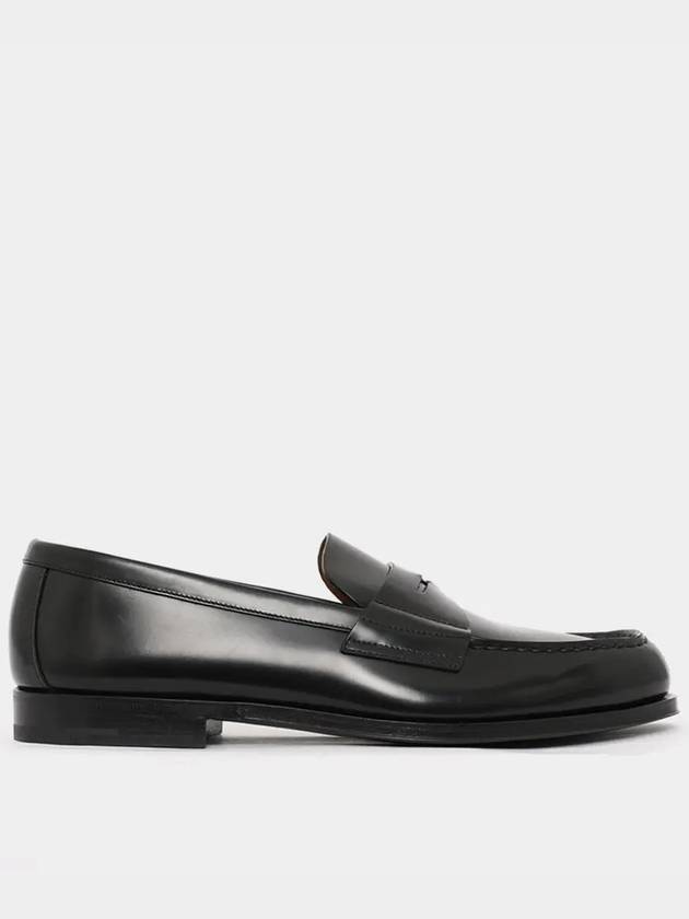 Brushed Leather Loafers Black - PRADA - BALAAN 2