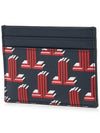 3D Logo Print Card Wallet Navy - LANVIN - BALAAN 3