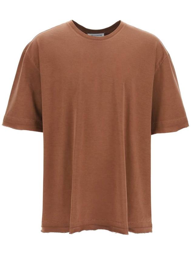 Men's Cotton Short Sleeve T-Shirt Brown - MAISON MARGIELA - BALAAN 2