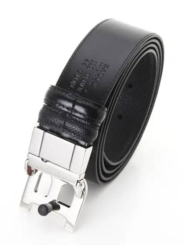 B Buckle Reversible Belt Black - BALLY - BALAAN 4