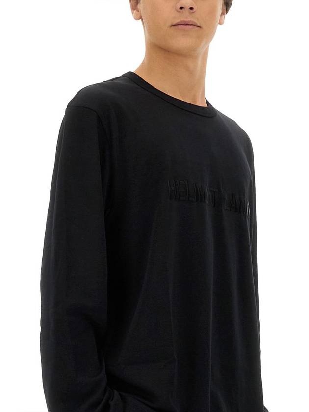 Embroidery Logo Long-Sleeved T-Shirt Black - HELMUT LANG - BALAAN 5