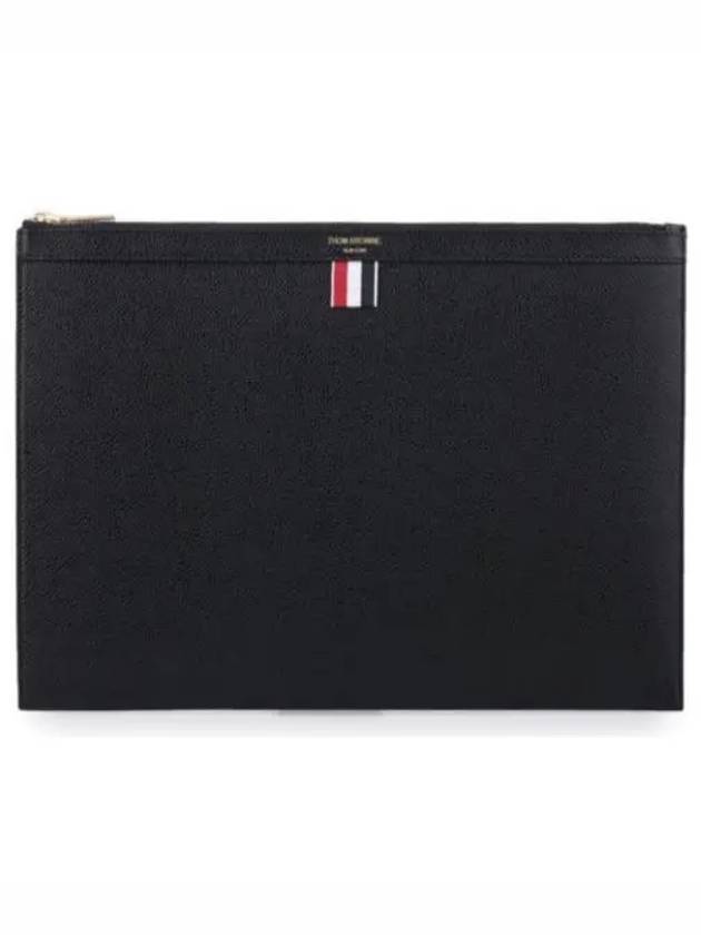 Medium Document Holder Clutch Bag Black - THOM BROWNE - BALAAN 2