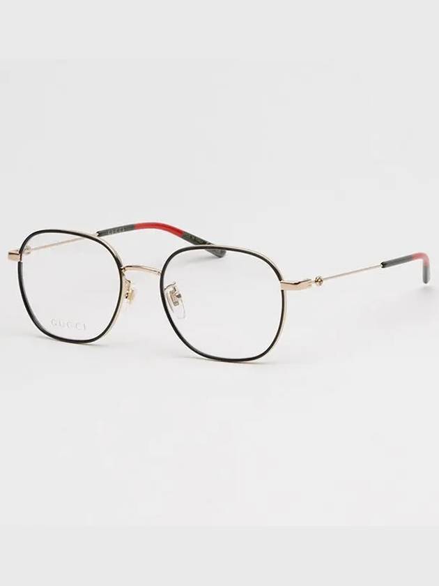 Eyewear Square Metal Eyeglasses Shiny Black - GUCCI - BALAAN 6