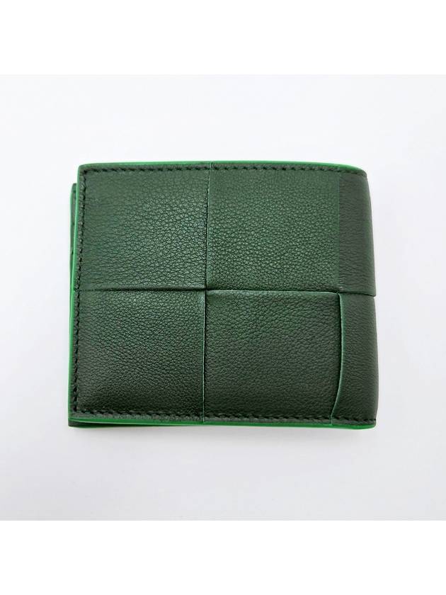 Maxi Intrecciato Leather Half Wallet Raintree - BOTTEGA VENETA - BALAAN 3