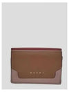 Saffiano Leather Tri-fold Half Wallet Brown - MARNI - BALAAN 2