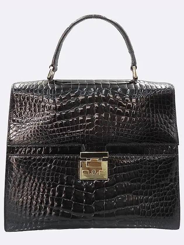 000 0857 1781 Alligator Black Classic Tote Bag - GUCCI - BALAAN 1