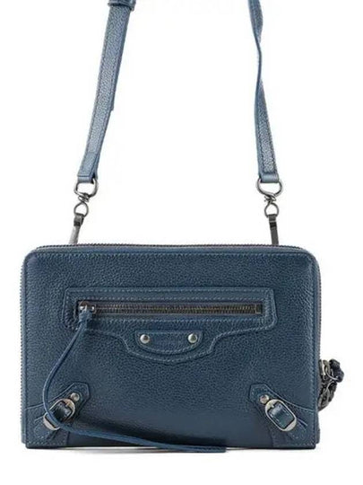 Neo Classic Shoulder Strap Clutch Bag Blue - BALENCIAGA - BALAAN 2