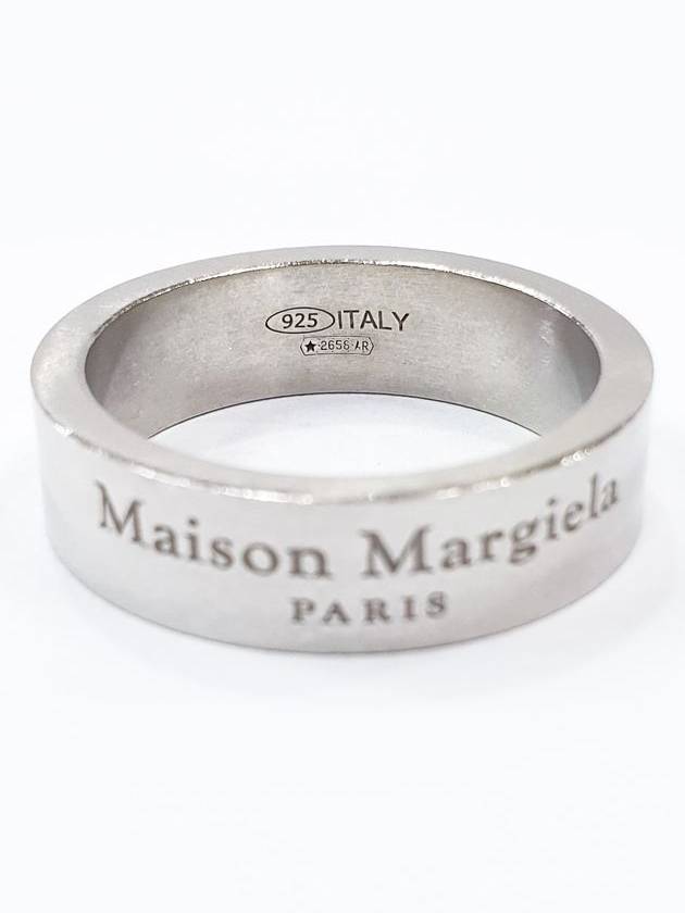 Logo Medium Ring Matte Silver - MAISON MARGIELA - BALAAN 3