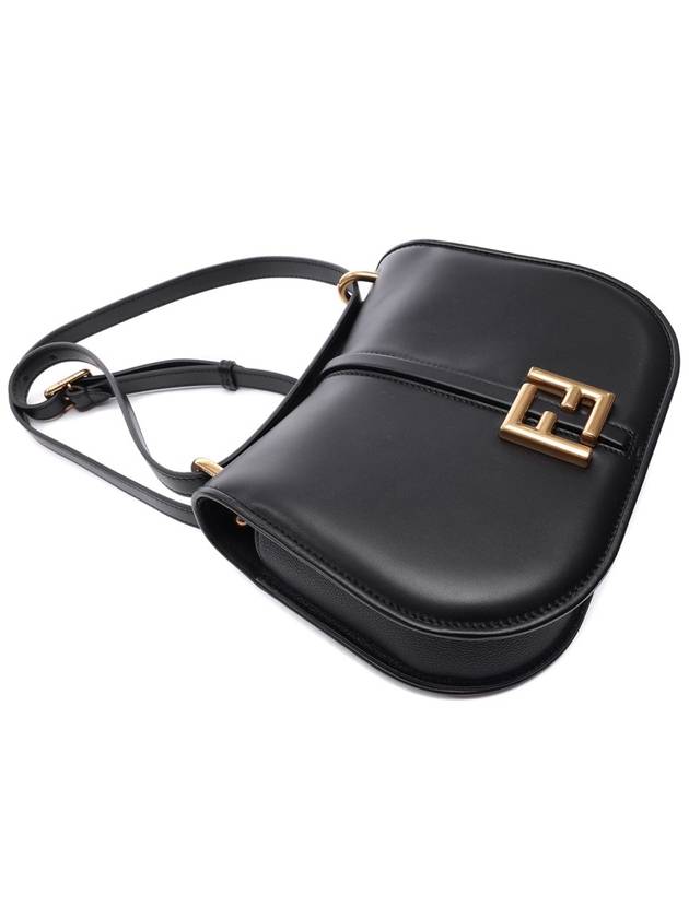 C'Mon Medium Leather Shoulder Bag Black - FENDI - BALAAN 6