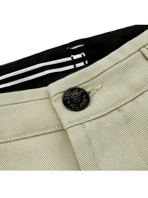 Logo Patch Cargo Straight Pants Light Beige - STONE ISLAND - BALAAN 7