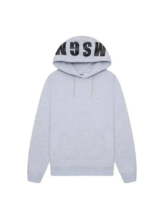 Logo Print Cotton Hoodie Grey - MSGM - BALAAN 1