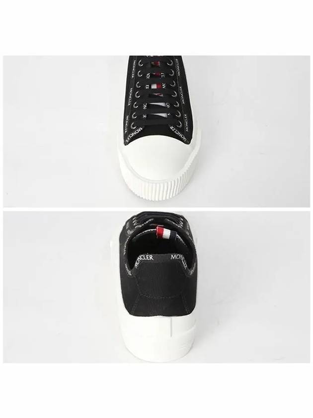 Glissiere Canvas Low Top Sneakers Black - MONCLER - BALAAN 4