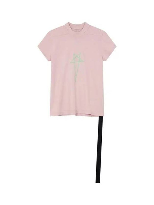 WOMEN DRKSHDW Star Graphic Crew Neck TShirt Pink 271108 - RICK OWENS - BALAAN 1