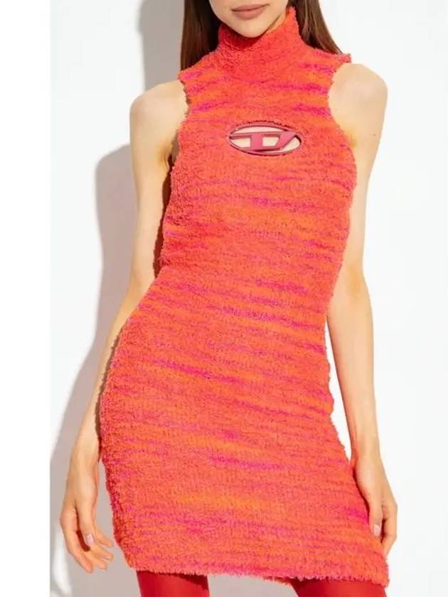 M Leros High Neck Sleeveless Short Dress Orange - DIESEL - BALAAN 9