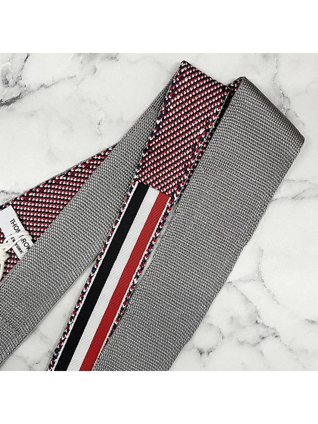 Double Face Silk Tie Grey - THOM BROWNE - BALAAN 9