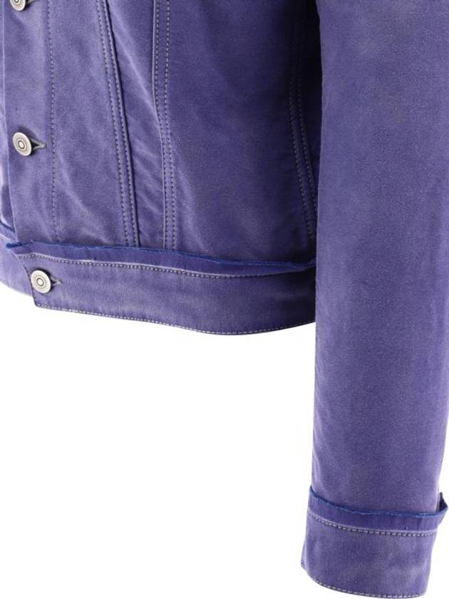 Back Stitch Logo Denim Jacket Purple - MAISON MARGIELA - BALAAN 5