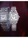 Panda Small Bezel Full Diamond Women s Steel Watch - CARTIER - BALAAN 7