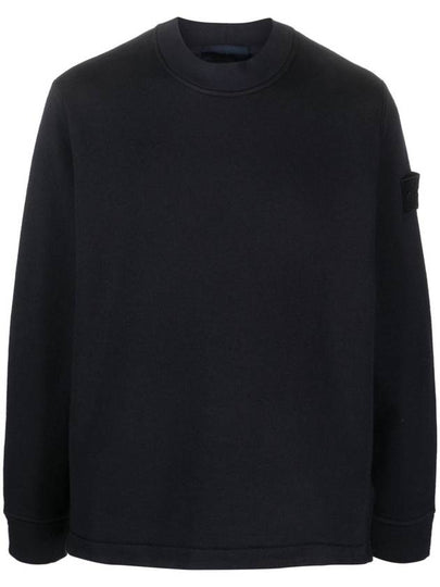 Ghost Piece Cotton Jersey Crew Neck Sweatshirt Navy - STONE ISLAND - BALAAN 2