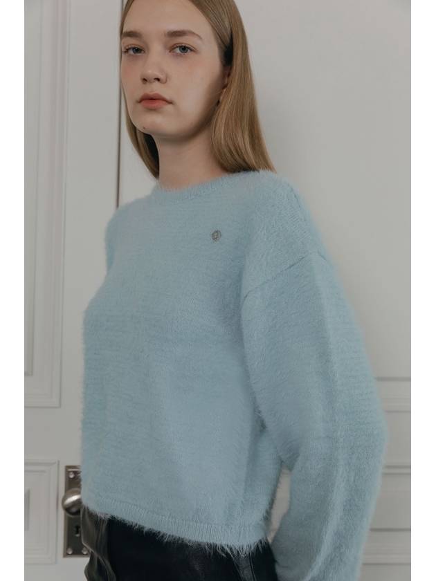 LONG HAIR SOFT SWEATER SKY BLUE - ILROZE - BALAAN 5