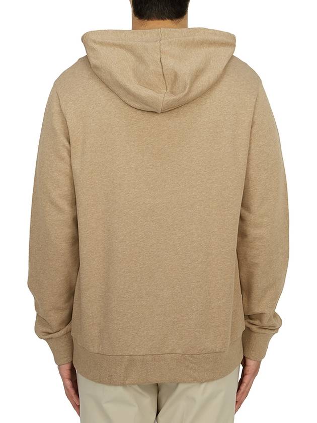 Logo Print Drawstring Hoodie Beige - A.P.C. - BALAAN 5