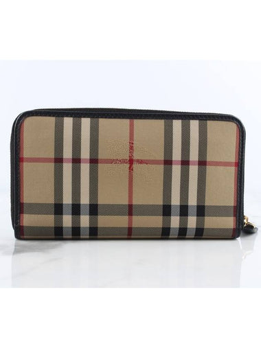 Vintage check zipper long wallet - BURBERRY - BALAAN 1