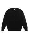 Men's Wool V-neck Cardigan Black SW21IW01BK - SOLEW - BALAAN 1