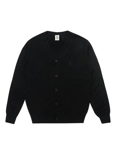 Wool 100% Cardigan Black - SOLEW - BALAAN 1