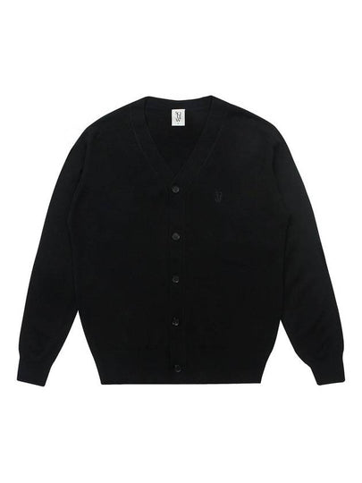 Wool 100% Cardigan Black - SOLEW - BALAAN 2